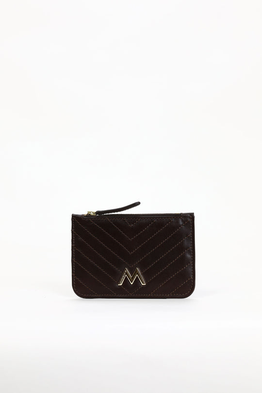 M Cardholder Dark Choco Neted