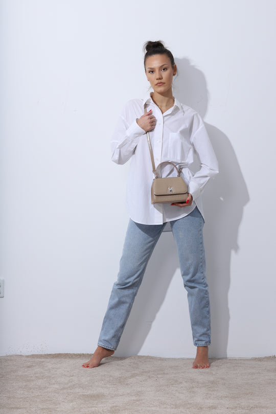 Grace Mini Nude Croco